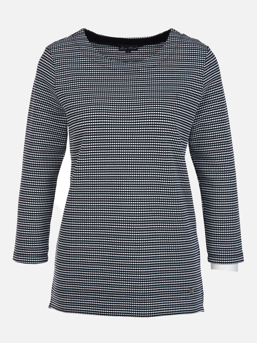 Frauen Lisa Tossa Pullover & Cardigans | Damen Strukturshirt Mit 3/4 Arm