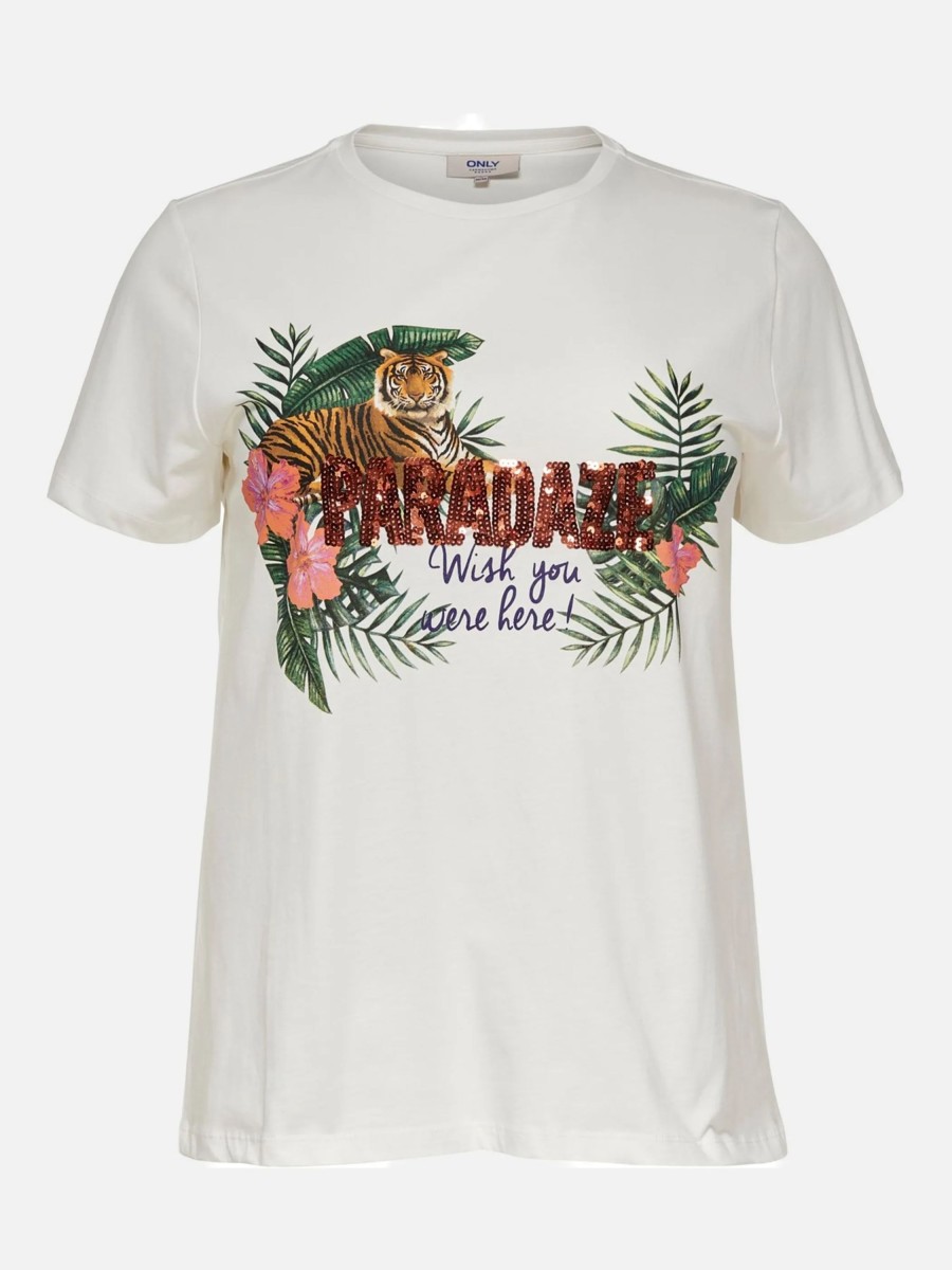 Frauen Only Carmakoma Grose Grosen | Only Carmakoma Carjungle Ss Reg Tee T-Shirt