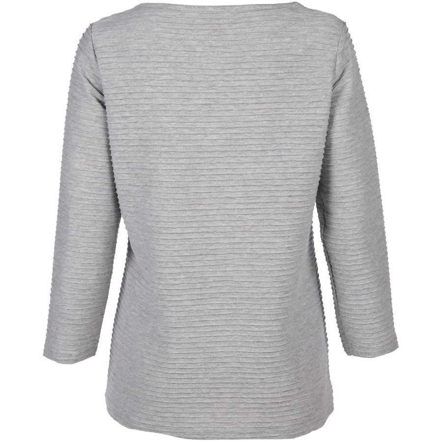 Frauen Sure Shirts & Tops | Damen Shirt In Ottoman Rib Mit 3/4 Arm