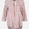 Frauen Vero Moda Blusen | Vero Moda Vmerika Stripe 3/4 Sh Bluse Mit 3/4 Arm