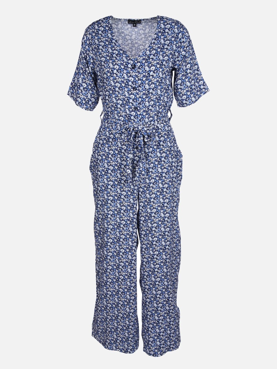 Frauen Lisa Tossa Kleider & Jumpsuits | Damen Jumpsuit Im Minimalprint