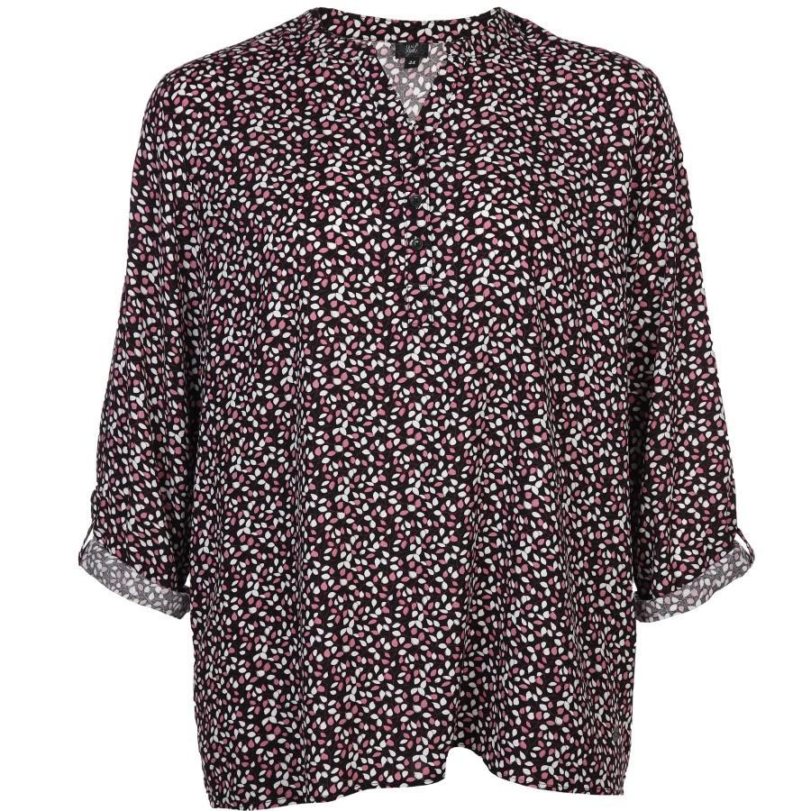 Frauen Sonja Blank Blusen | Grose Grosen Bluse Mit Alloverprint