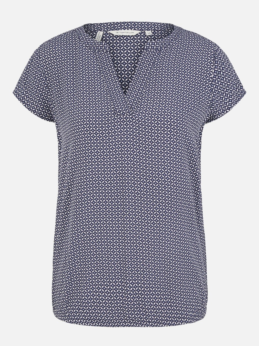 Frauen Tom Tailor Blusen | Damen Bluse Mit Alloverprint