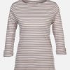 Frauen Sure Shirts & Tops | Damen Ringelshirt Mit 3/4 Arm