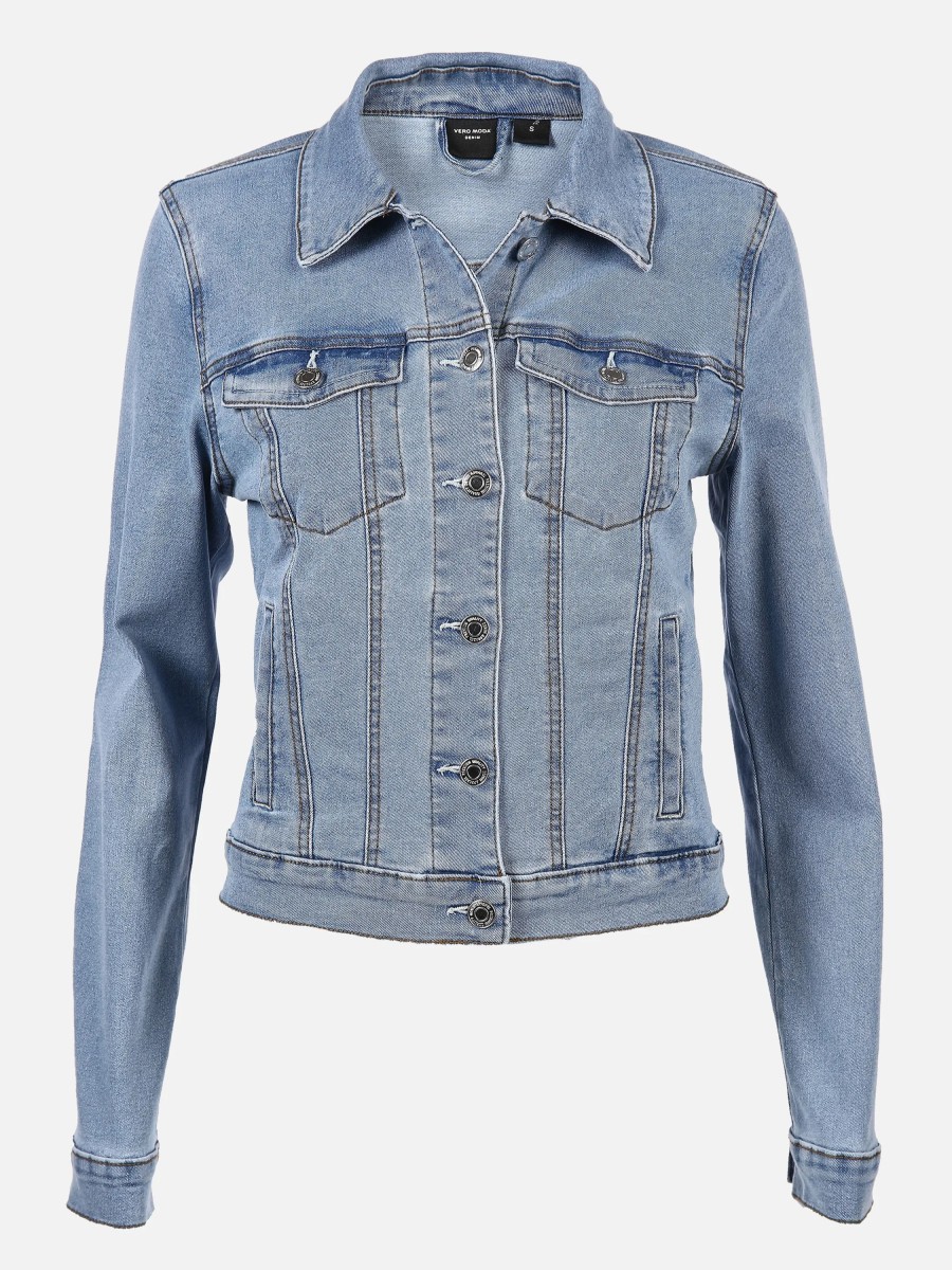 Frauen Vero Moda Jacken & Mantel | Vero Moda Vmhot Soya Ls Denim J Jeansjacke