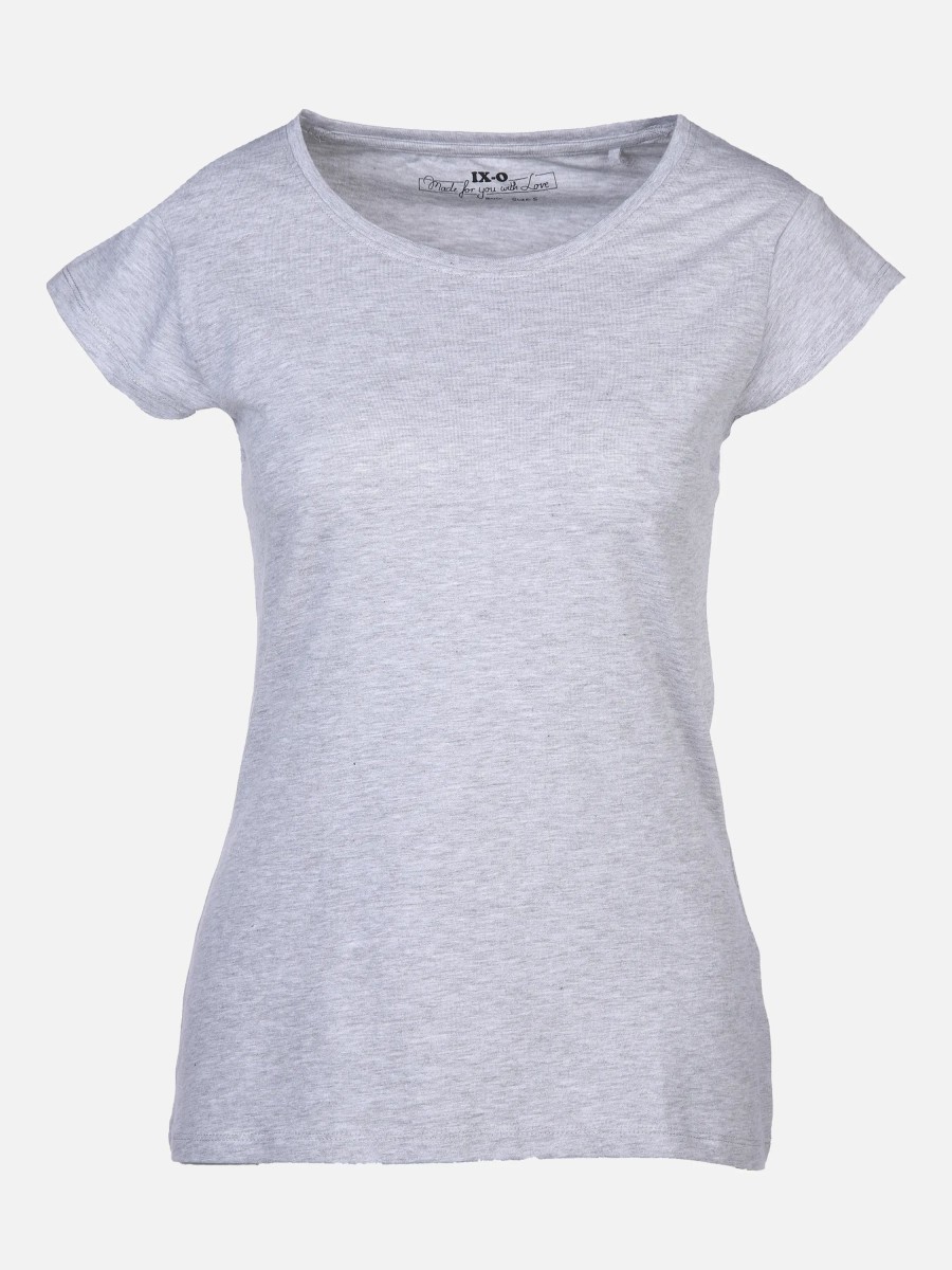 Frauen IX-O Shirts & Tops | Damen T-Shirt Unifarben