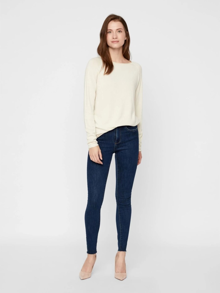 Frauen Vero Moda Pullover & Cardigans | Vero Moda 10220902 Vmnellie Glory Ls Lon Feinstrickpullover