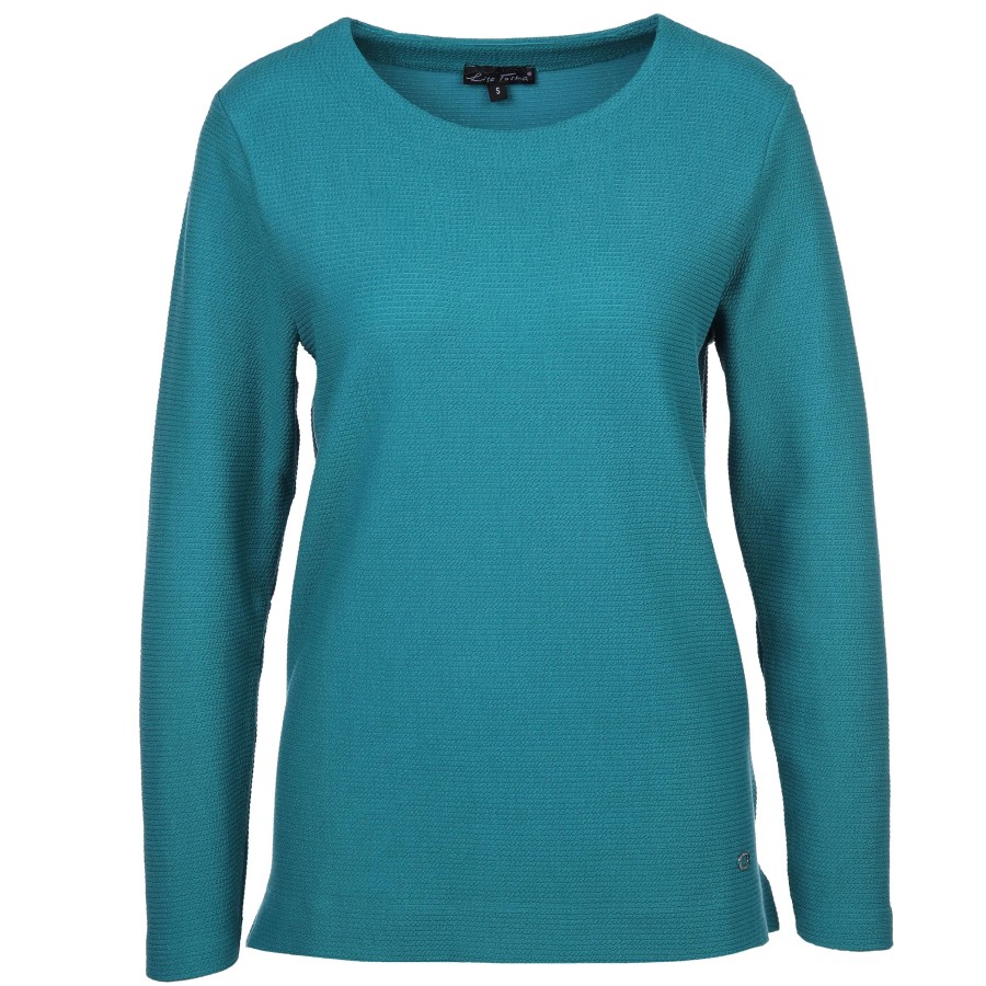 Frauen Lisa Tossa Pullover & Cardigans | Damen Struktursweatshirt Mit Langem Arm