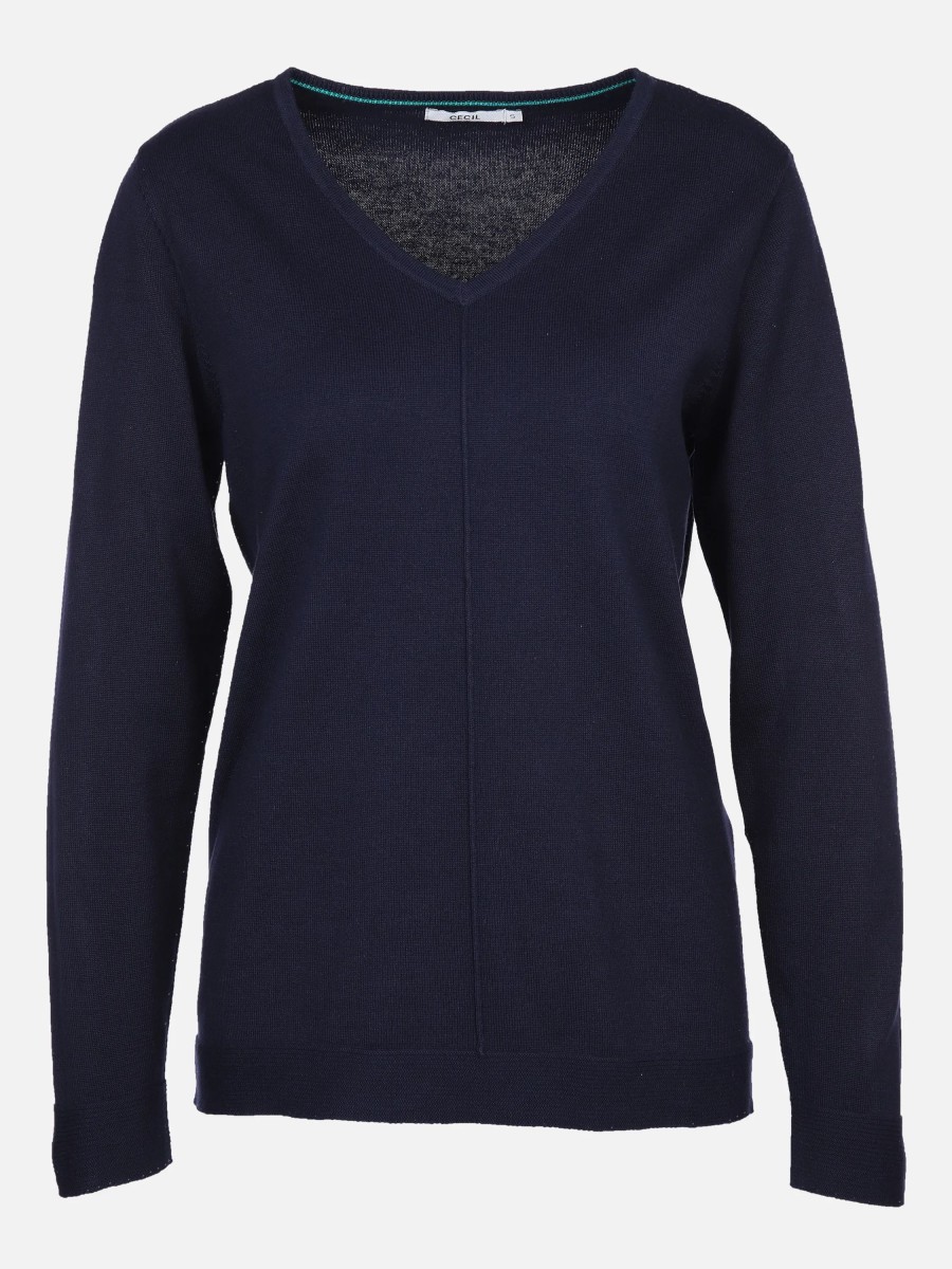 Frauen Cecil Pullover & Cardigans | Damen Pullover Mit V-Ausschnitt