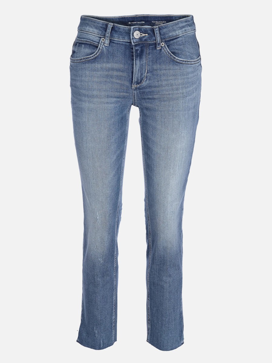 Frauen Tom Tailor Hosen | Damen Jeans Alexa Mit Offener Kante