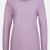 Frauen Tom Tailor Pullover & Cardigans | Damen Pullover In Ottoman Ripp